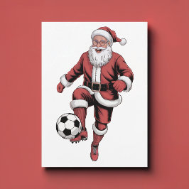 Trending Soccer Santa Newlywed Holiday Card Feiertagskarte