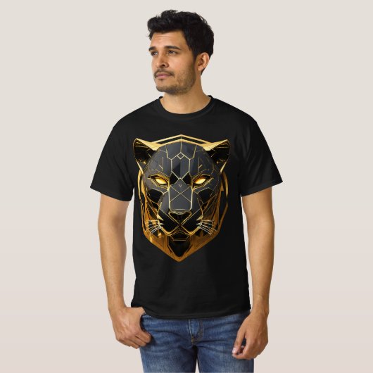 Trending T - Shirt Black Panther Design gedrucktes (Vorne ganz)