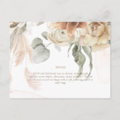 Trending Terracotta Pampas Grass Wedding Postkarte (Rückseite)