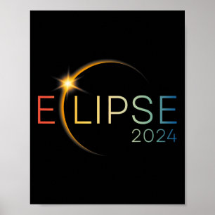Trending Total Solar 8. April 2024 Sun Eclipse T-s Poster