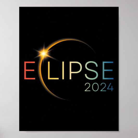 Trending Total Solar 8. April 2024 Sun Eclipse T-s Poster (Vorne)