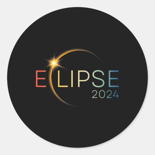 Trending Total Solar 8. April 2024 Sun Eclipse T-s Runder Aufkleber (Vorderseite)