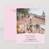 Trending Wedding Color Pink BUDGET Speichern Sie d (Vorne/Hinten)