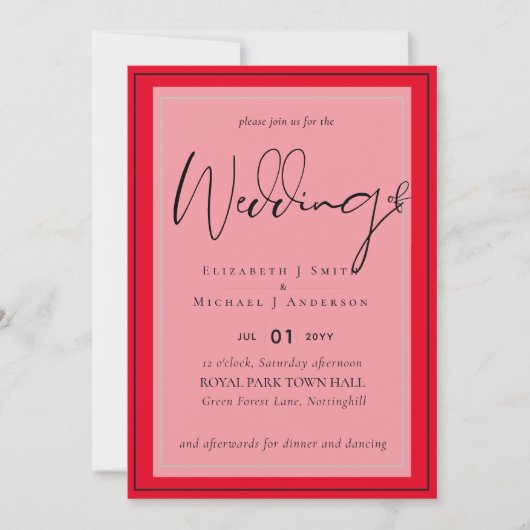 Trending Wedding Colors BLACK and RED BUDGET (Vorderseite)