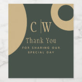 Trending Wedding Vielen Dank für Ihr Olivenöl Gree Weinetikett (Einzelnes Label)