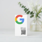 Trendkarte mit modernem Google-Bewertungs-QR-Code Begleitkarte (Stehend Vorderseite)