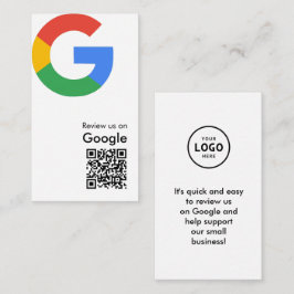 Trendkarte mit modernem Google-Bewertungs-QR-Code Begleitkarte
