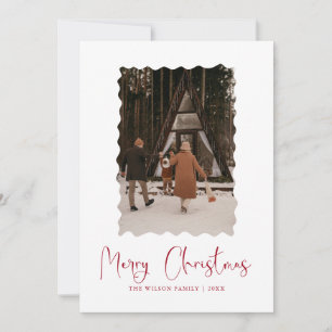 Trendkarte Weihnachten modernes Foto Weihnachtskar Einladung