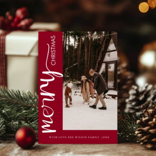 Trendkarte Weihnachten Modernes Foto Weihnachtskar Einladung