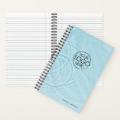 Trendlight Blue Water Ripples Modernes Logo Notizblock (Innen)