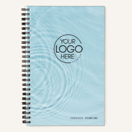 Trendlight Blue Water Ripples Modernes Logo Notizblock