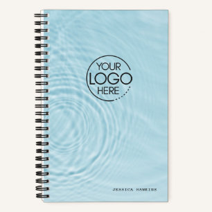 Trendlight Blue Water Ripples Modernes Logo Notizblock