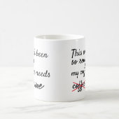 Trendlustige moderne Typografie Kaffeetasse (Mittel)