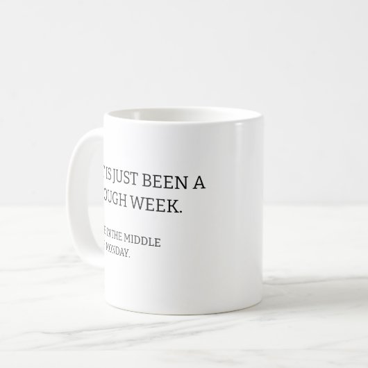 Trendlustige moderne Typografie Kaffeetasse (Vorderseite Links)