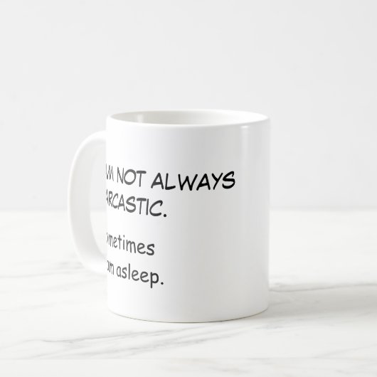 Trendlustige moderne Typografie Kaffeetasse (Vorderseite Links)