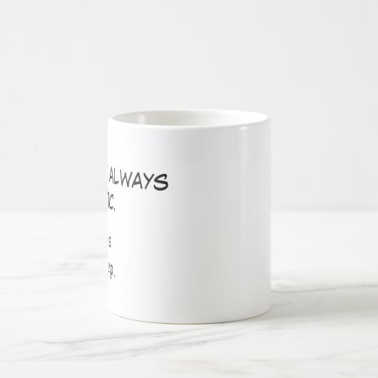 Trendlustige moderne Typografie Kaffeetasse (Mittel)