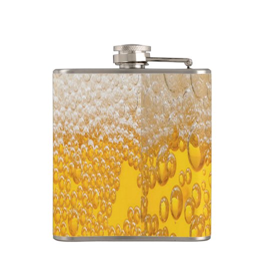 Trendlustiges Bier Irisches Kleeblatt Monogramm Flachmann (Rückseite)