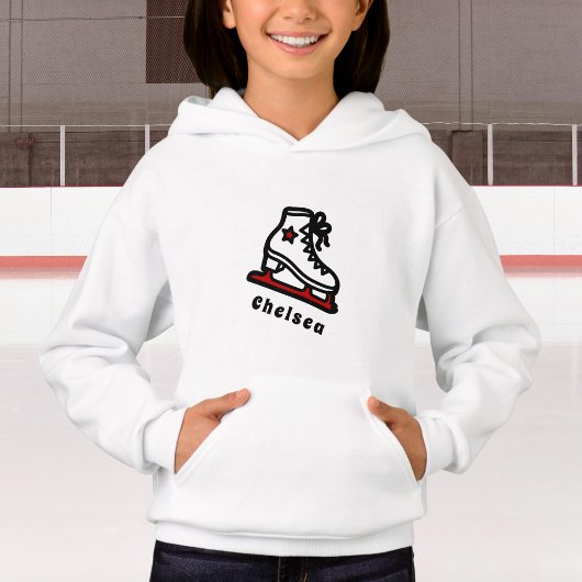 Trendly Figure Skaten Girl Skate Personalisiert Re Hoodie