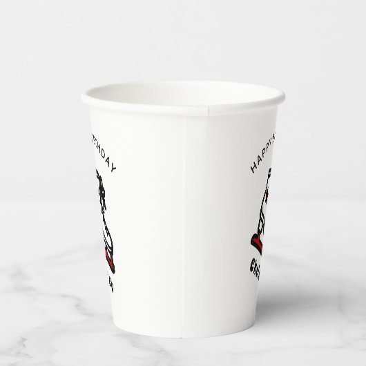 Trendly Figure Skaten Girl Skate Personalisiert Re Pappbecher (Rechts)