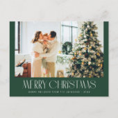 Trendly Minimal Foto Weihnachtskarte Postkarte (Vorderseite)