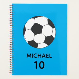 Trendly Personalisiert Soccer Football Name & Numm Planer