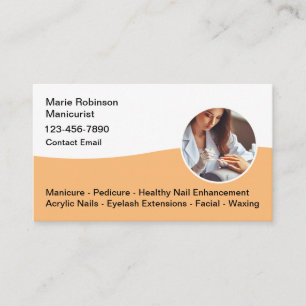 Trendly Simple Manicure Nail Beauty Business Cards Visitenkarte