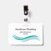 Trendly Simple Plumber Staff Business Abzeichen Ausweis (Front with Clip)