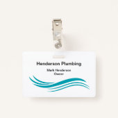 Trendly Simple Plumber Staff Business Abzeichen Ausweis (Rückseite mit Klammer)