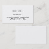 Trendly Simple White Beruflich Business Card Visitenkarte (Vorne/Hinten)