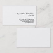 Trendly Simple White Beruflich Business Card Visitenkarte (Vorne/Hinten)