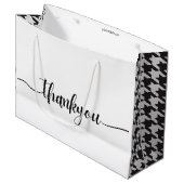 Trendly Vielen Dank für Ihr individuelles Logo Große Geschenktüte (Vorderseite Schrägansicht)