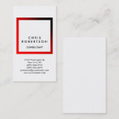 Trendly White Frame Consultant Business Card Visitenkarte (Vorne/Hinten)