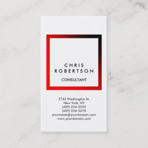 Trendly White Frame Consultant Business Card Visitenkarte
