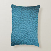 Trendmedium Blue Imitats Leather Design Dekokissen (Rückseite(Vertikal))