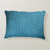 Trendmedium Blue Imitats Leather Design Dekokissen (Rückseite)