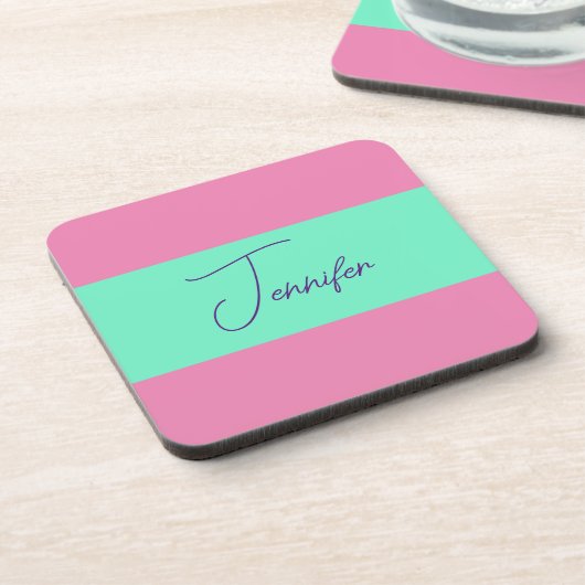 TrendMinimalistisch Moderne, Schlichte, einfache P Getränkeuntersetzer (Linke Seite)