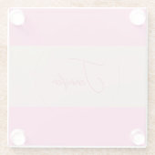 TrendMinimalistisch Moderne, Schlichte, einfache P Glasuntersetzer (Rückseite)