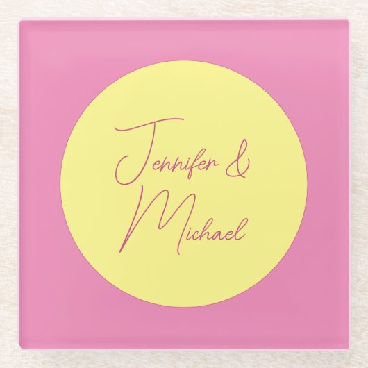 TrendMinimalistisch Moderne, Schlichte, einfache P Glasuntersetzer (Vorderseite)