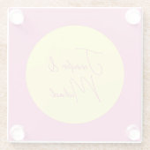 TrendMinimalistisch Moderne, Schlichte, einfache P Glasuntersetzer (Rückseite)