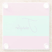 TrendMinimalistisch Moderne, Schlichte, einfache P Glasuntersetzer (Rückseite)