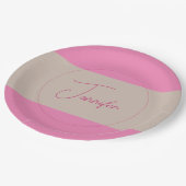 TrendMinimalistisch Moderne, Schlichte, einfache P Pappteller (Schrägansicht)