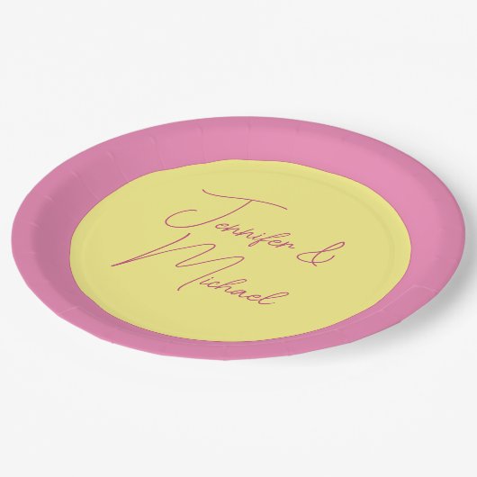 TrendMinimalistisch Moderne, Schlichte, einfache P Pappteller (Schrägansicht)