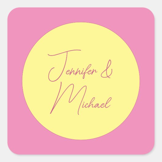 TrendMinimalistisch Moderne, Schlichte, einfache P Quadratischer Aufkleber (Vorderseite)