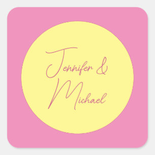 TrendMinimalistisch Moderne, Schlichte, einfache P Quadratischer Aufkleber