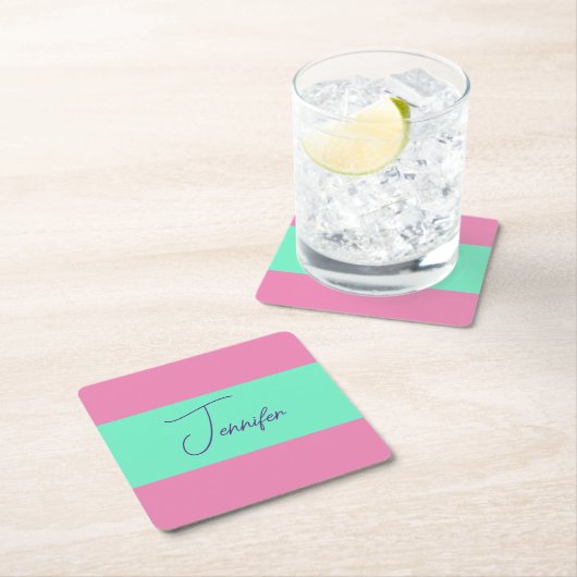 TrendMinimalistisch Moderne, Schlichte, einfache P Rechteckiger Pappuntersetzer (Vor Ort)