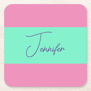 TrendMinimalistisch Moderne, Schlichte, einfache P Rechteckiger Pappuntersetzer