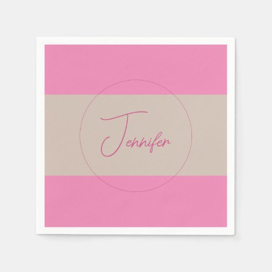 TrendMinimalistisch Moderne, Schlichte, einfache P Serviette (Vorderseite)