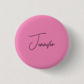 TrendMinimalistisch Moderne, Schlichte Rosa Farbe Button (Vorderseite)