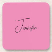 TrendMinimalistisch Moderne, Schlichte Rosa Farbe Getränkeuntersetzer (Vorderseite)