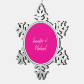 TrendMinimalistisch Modernes, Schlichtes, einfache Schneeflocken Zinn-Ornament (Rechts)